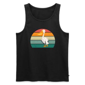 Pelikane großer Schnabel Vogel Fliegen Pelikan - Männer Premium Bio Tank Top - Schwarz - Vorne - AI Model Male 178 light (178cm)