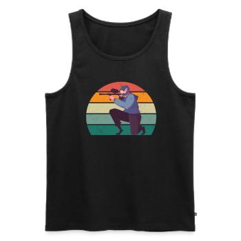 Paintballer Paintballerin Paintballspieler Farbe - Männer Premium Bio Tank Top - Schwarz - Vorne - Michal (187cm)