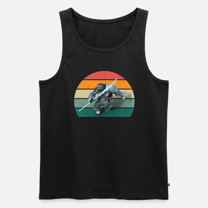 Orks Orkfestung Orkwaffe grausamer Ork Fantasy Ork - Männer Premium Bio Tank Top - Schwarz