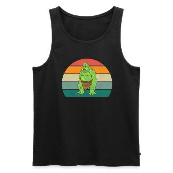 Orc Orc Fortress Orc Weapon Cruel Orc Fantasy Orc - Men's Premium Organic Tank Top - black - Front - AI Model Male 178 light (178cm)