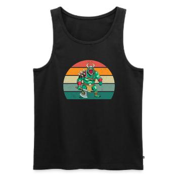 Orc Orc Fortress Orc Weapon Cruel Orc Fantasy Orc - Men's Premium Organic Tank Top - black - Front - AI Model Male 178 light (178cm)