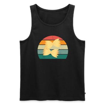 Nudel Spagehtti Farfalle Teig Getreide Nudeln - Männer Premium Bio Tank Top - Schwarz - Vorne - AI Model Male 178 light (178cm)