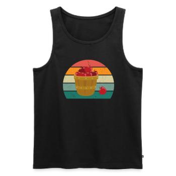 Fruit Fruits Strawberry Melon Orange Cherry Fruit - Men's Premium Organic Tank Top - black - Front - AI Model Male 178 light (178cm)