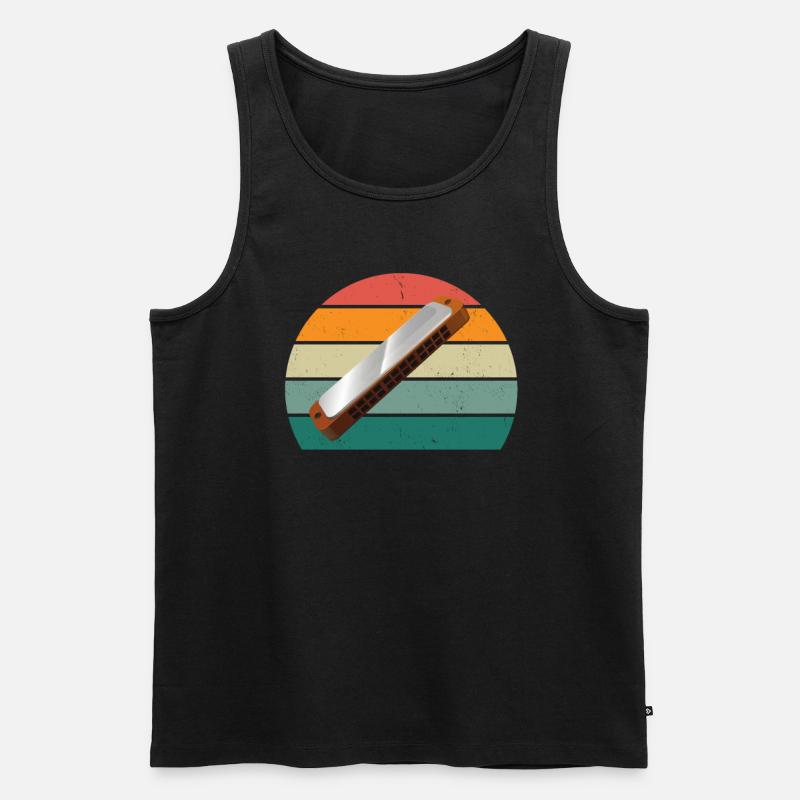 Harmonica Harmonica player Harmonicas - Men's Premium Organic Tank Top - black