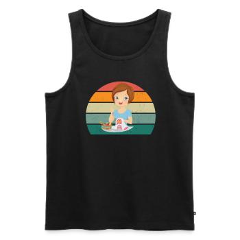 Seamstress Sewing Knitting Knitter Needle Yarn Thread - Men's Premium Organic Tank Top - black - Front - Michal (187cm)
