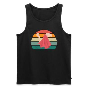 Seamstress Sewing Knitting Knitter Needle Yarn Thread - Men's Premium Organic Tank Top - black - Front - Michal (187cm)