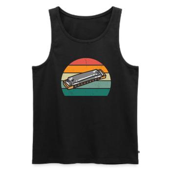 Harmonica Harmonica player Harmonicas - Men's Premium Organic Tank Top - black - Front - AI Model Male 178 light (178cm)
