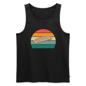 Harmonica Harmonica Player Harmonicas - Men's Premium Organic Tank Top - black - Front - Michal (187cm)