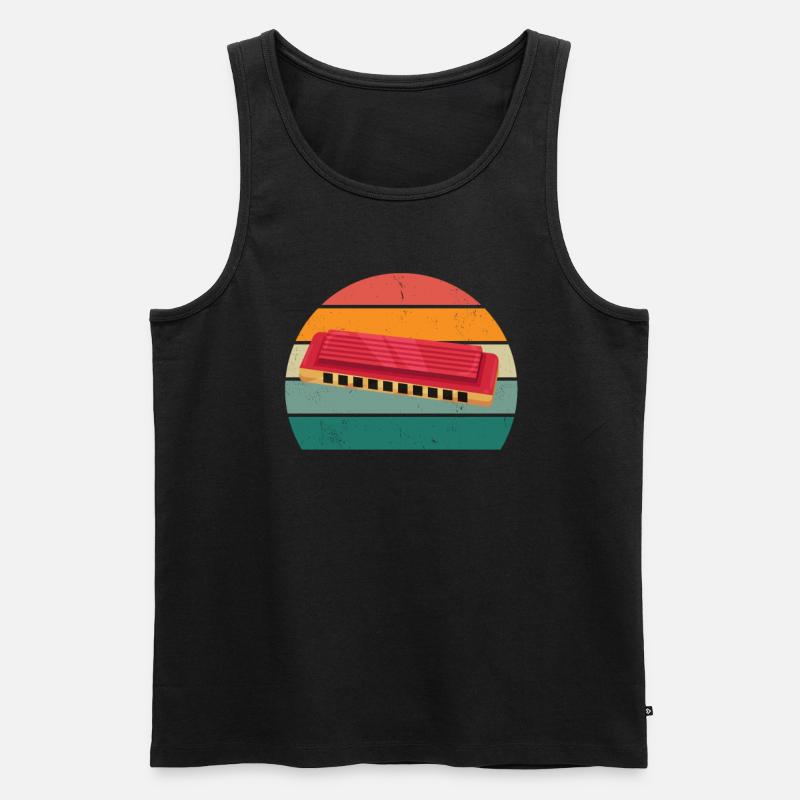 Harmonica Harmonica player Harmonicas - Men's Premium Organic Tank Top - black