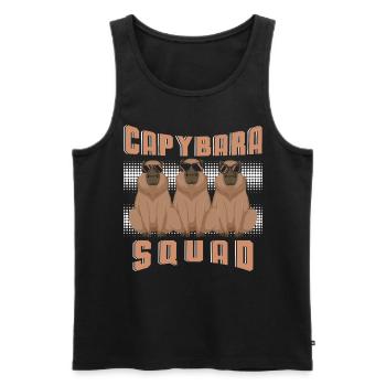 Capybara Nagetier Animal Squad - Männer Premium Bio Tank Top - Schwarz - Vorne - Michal (187cm)