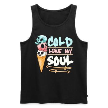 Kalte Seele Eiscreme Schädel Pastell Goth - Männer Premium Bio Tank Top - Schwarz - Vorne - AI Model Male 178 light (178cm)