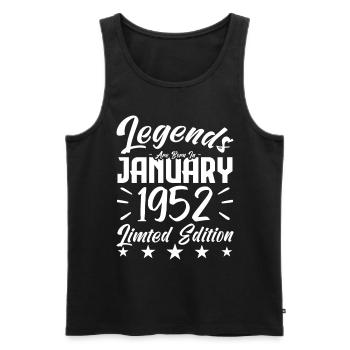 Geboren im Januar 1952. Geburtstagsgeschenk. - Männer Premium Bio Tank Top - Schwarz - Vorne - Michal (187cm)