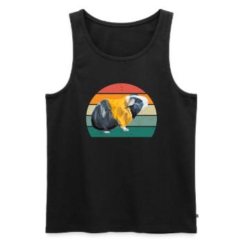 Guinea pig guinea pig mom guinea pig - Men's Premium Organic Tank Top - black - Front - AI Model Male 178 light (178cm)