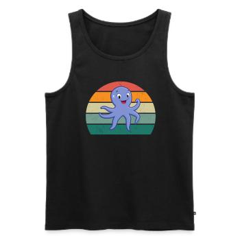 Sea Ocean Water Fish Fish Crab Crayfish Jellyfish - Men's Premium Organic Tank Top - black - Front - AI Model Male 178 light (178cm)