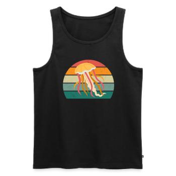 Meer Ozean Wasser Fisch Fische Krabbe Krebs Qualle - Männer Premium Bio Tank Top - Schwarz - Vorne - Michal (187cm)