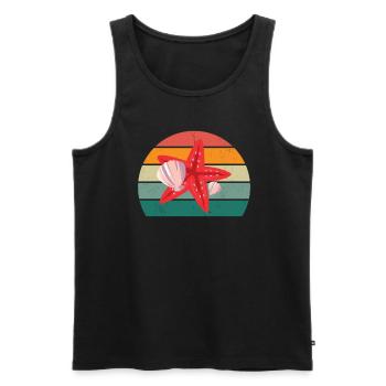 Meer Ozean Wasser Fisch Fische Krabbe Krebs Qualle - Männer Premium Bio Tank Top - Schwarz - Vorne - Michal (187cm)