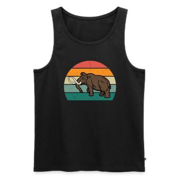 Mammouth Ice Age Elephants Fur Snow Ice Stone Age - Débardeur bio Premium Homme - noir - Devant - Michal (187cm)