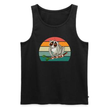 Loris Monkey Monkey Monkey Climbing Climbing Forest Loris - Men's Premium Organic Tank Top - black - Front - AI Model Male 178 light (178cm)