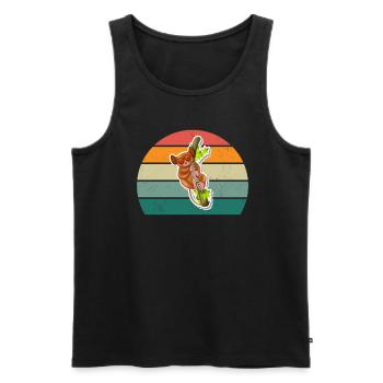 Lorisaffe Affen Äffchen Klettern Kletterwald Loris - Männer Premium Bio Tank Top - Schwarz - Vorne - AI Model Male 178 light (178cm)