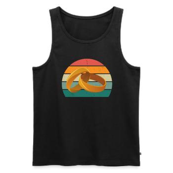 Marriage Marriage Boyfriend Girlfriend Marriage Love - Men's Premium Organic Tank Top - black - Front - Michal (187cm)