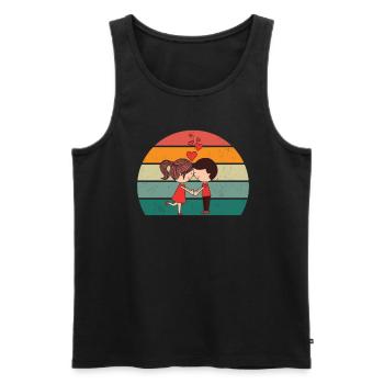 Marriage Marriage Boyfriend Girlfriend Marriage Love - Men's Premium Organic Tank Top - black - Front - Michal (187cm)