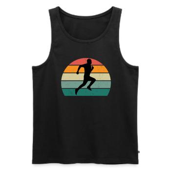 Coureur de course Renner Renner Jogging - Débardeur bio Premium Homme - noir - Devant - Michal (187cm)