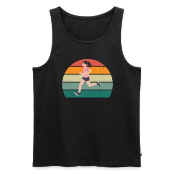 Coureur de course Renner Renner Jogging - Débardeur bio Premium Homme - noir - Devant - Michal (187cm)
