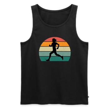 Race Runner Runner Renner Renner Jogging - Men's Premium Organic Tank Top - black - Front - AI Model Male 178 light (178cm)