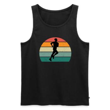 Coureur de course Renner Renner Jogging - Débardeur bio Premium Homme - noir - Devant - Michal (187cm)