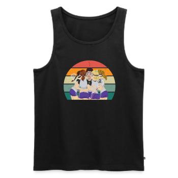 Lacrosse Lacrosse Racket Goal Throwing Lacrosse - Men's Premium Organic Tank Top - black - Front - AI Model Male 178 light (178cm)