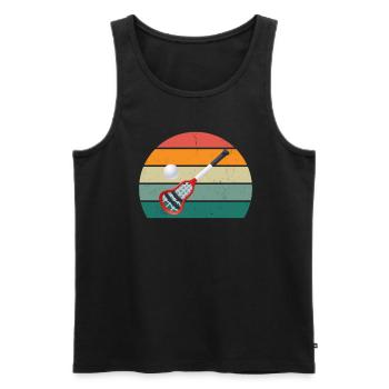 Lacrosse Lacrosse Racket Goal Throwing Lacrosse - Men's Premium Organic Tank Top - black - Front - AI Model Male 178 light (178cm)
