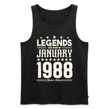 Gift legend January 1988. Gift January 1988. - Men's Premium Organic Tank Top - black - Front - Michal (187cm)