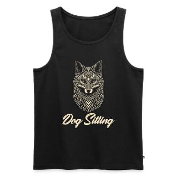 Professioneller Hundesitter, Hundesitting, Hunde. - Männer Premium Bio Tank Top - Schwarz - Vorne - Michal (187cm)