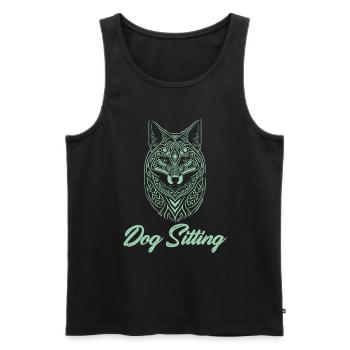 Hundesitter, Professioneller Hundesitter, Kunst. - Männer Premium Bio Tank Top - Schwarz - Vorne - AI Model Male 178 light (178cm)