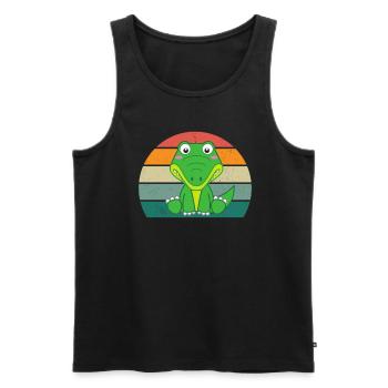 Alligator Alligators Reptiles Kayman Crocodile - Men's Premium Organic Tank Top - black - Front - Michal (187cm)