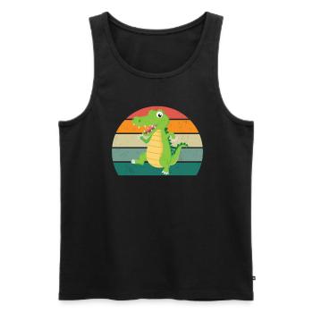 Alligator Alligators Reptiles Kayman Crocodile - Men's Premium Organic Tank Top - black - Front - Michal (187cm)