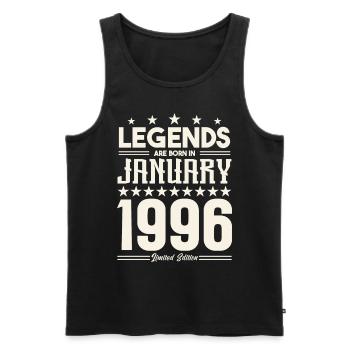 Gift legend January 1996. Gift January 1996. - Men's Premium Organic Tank Top - black - Front - Michal (187cm)