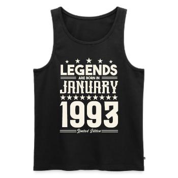Gift legend January 1993. Gift January 1993. - Men's Premium Organic Tank Top - black - Front - Michal (187cm)