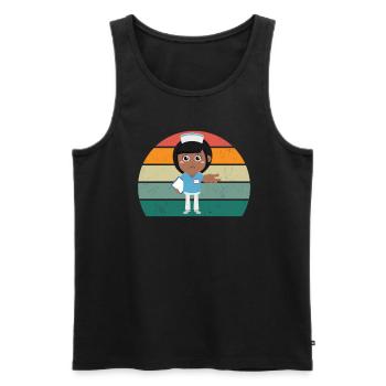 Healing Help Healing Health Nurse - Men's Premium Organic Tank Top - black - Front - Michal (187cm)