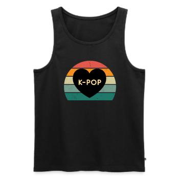 Music Japan K-Popper K-Popperin Musicians K-Pop - Men's Premium Organic Tank Top - black - Front - Michal (187cm)