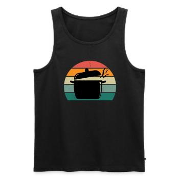 Kocher Chef Chef Kitchen Restaurant Bar Bistro - Men's Premium Organic Tank Top - black - Front - AI Model Male 178 light (178cm)
