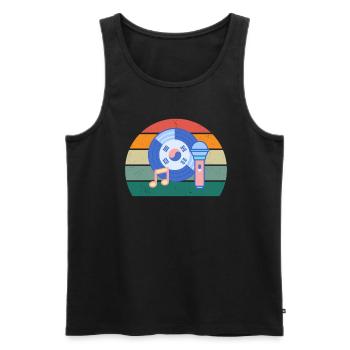Music Japan K-Popper K-Popperin Musicians K-Pop - Men's Premium Organic Tank Top - black - Front - Michal (187cm)