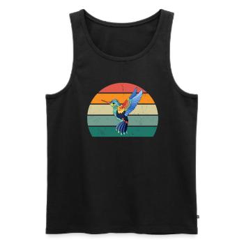 Hummingbirds fast wings wing beating hummingbird - Men's Premium Organic Tank Top - black - Front - Michal (187cm)