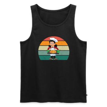 Kocher Chef Chef Kitchen Restaurant Bar Bistro - Men's Premium Organic Tank Top - black - Front - AI Model Male 178 light (178cm)