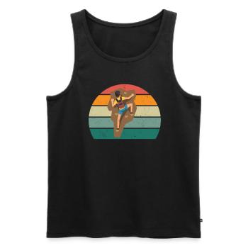 Climber Climber Bouldering Bouldering Climbing - Men's Premium Organic Tank Top - black - Front - Michal (187cm)