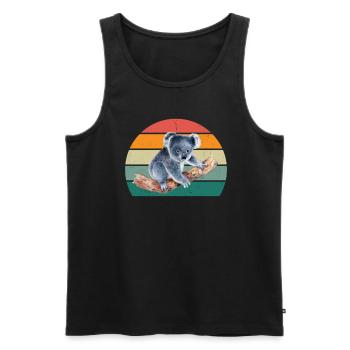 Koalas Koala Bear Australia Marsupial Bag Koala - Men's Premium Organic Tank Top - black - Front - Michal (187cm)