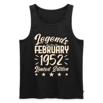 Geboren im Februar 1952. Geburtstagsgeschenk. - Männer Premium Bio Tank Top - Schwarz - Vorne - Michal (187cm)