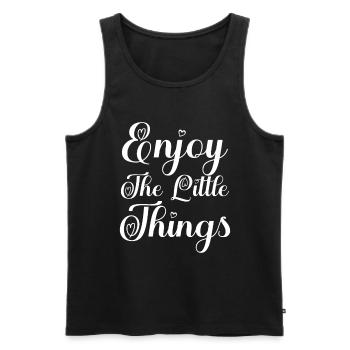 Enjoy The Little Things. - Débardeur bio Premium Homme - noir - Devant - AI Model Male 178 light (178cm)