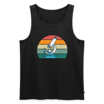 Slipper Tardian Microscope Microbiology - Men's Premium Organic Tank Top - black - Front - AI Model Male 178 light (178cm)