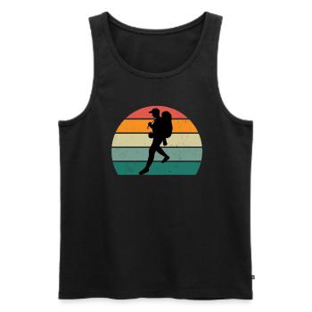 Climber Climber Bouldering Bouldering Climbing - Men's Premium Organic Tank Top - black - Front - AI Model Male 178 light (178cm)